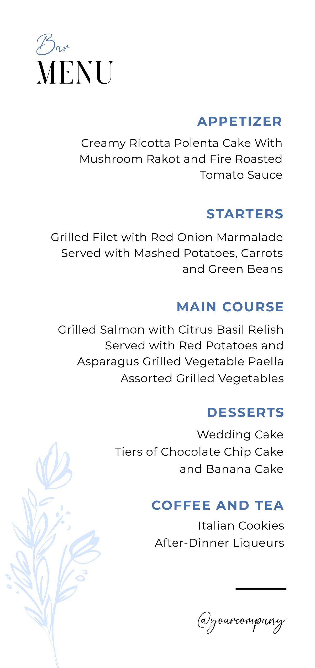 Free Baby Shower Menu template to Edit Online