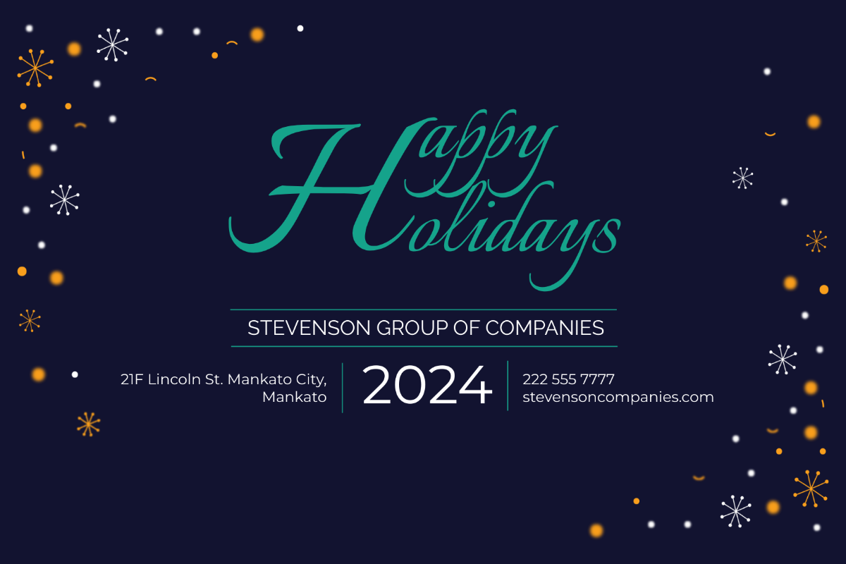 Business Holiday Postcard Template - Edit Online & Download