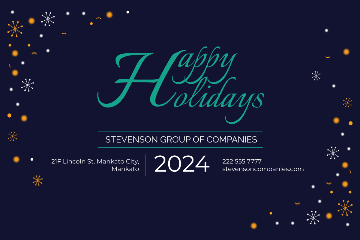 Business Holiday Postcard Template