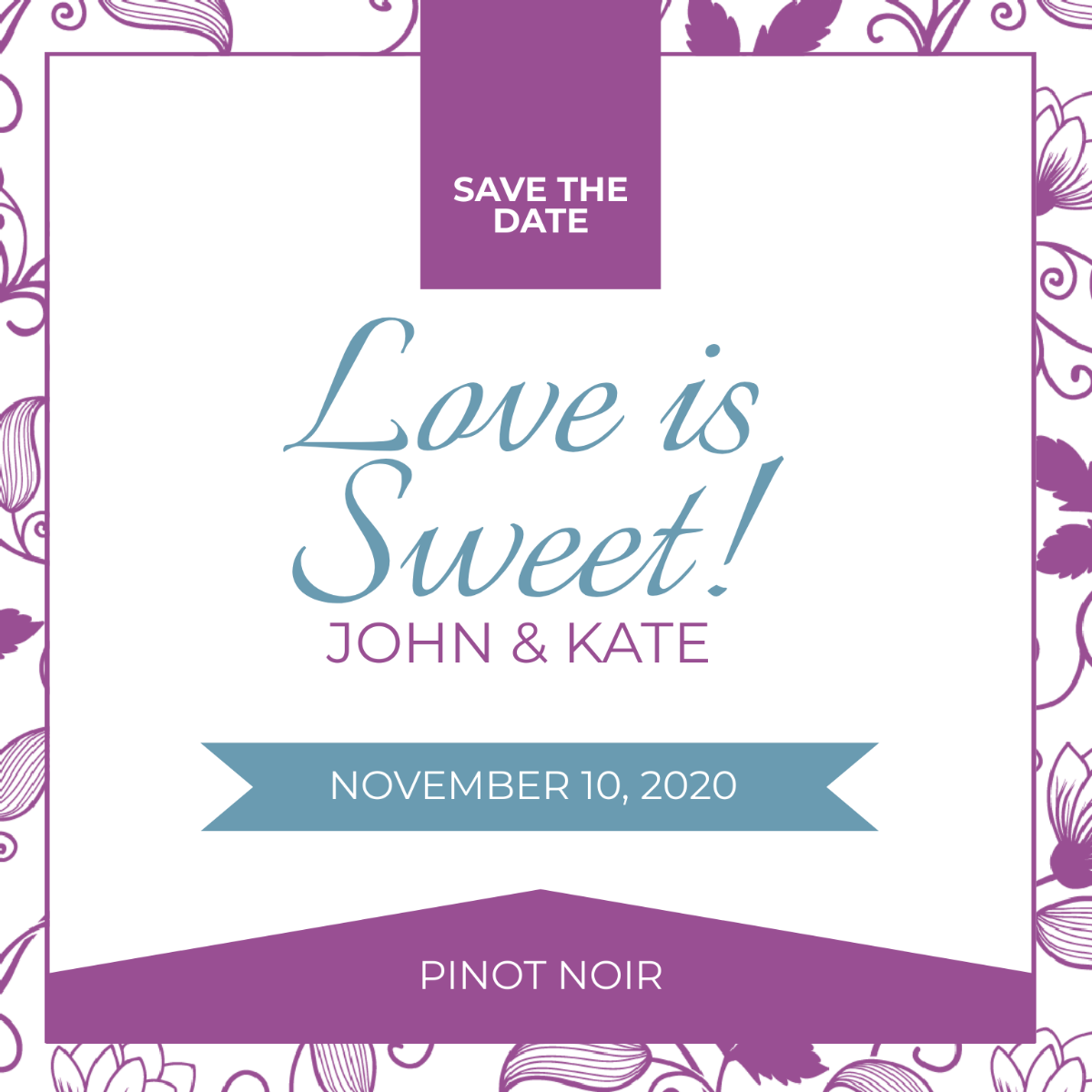Save the Date Label Template