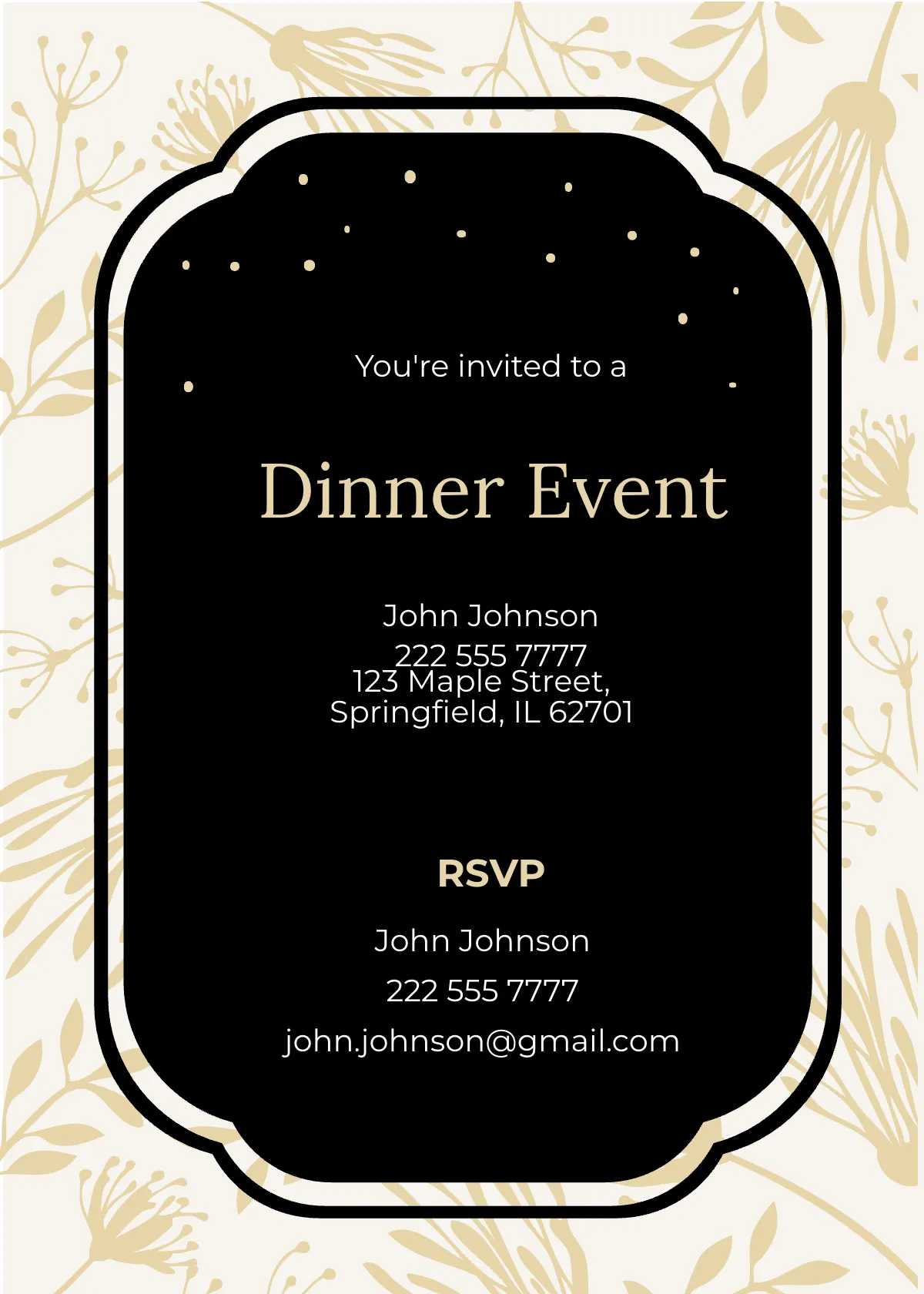 Page 2 FREE Dinner Invitation Templates Examples Edit Online 