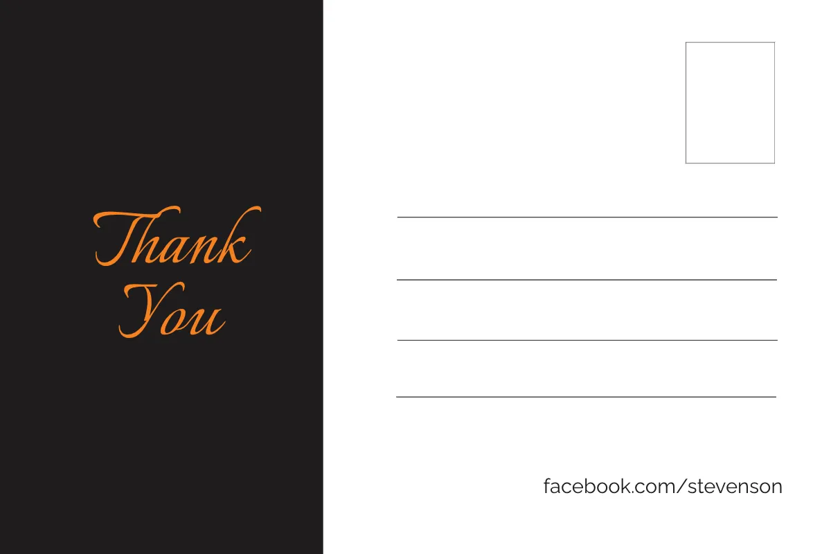 Free Business Thank You Postcard Template to Edit Online
