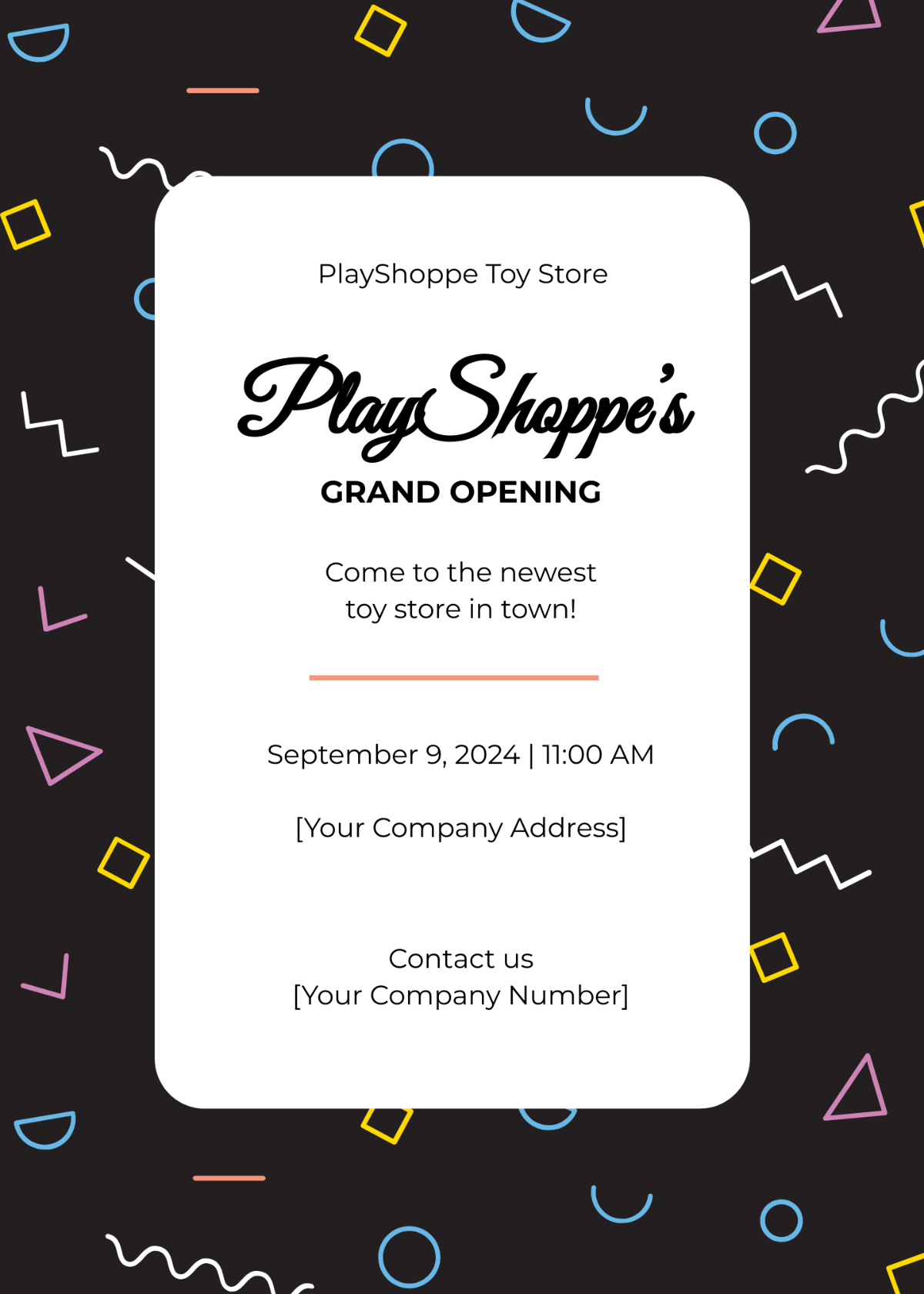 Grand Opening Event Invitation Template