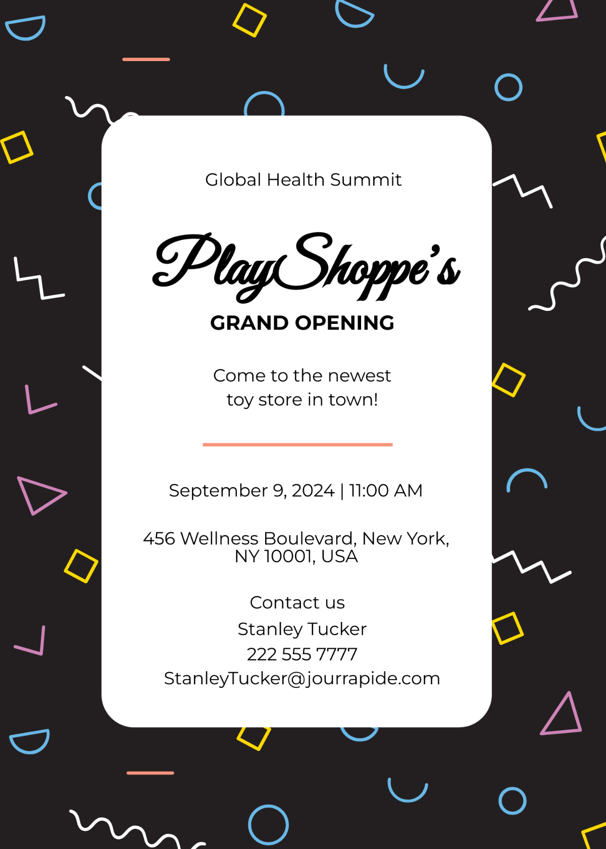 Grand Opening Event Invitation