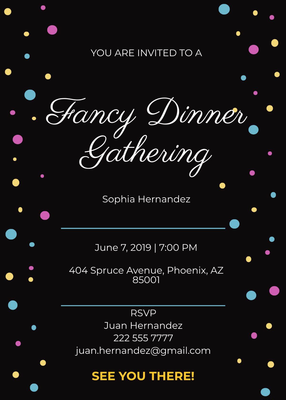 Fancy Dinner Invitation