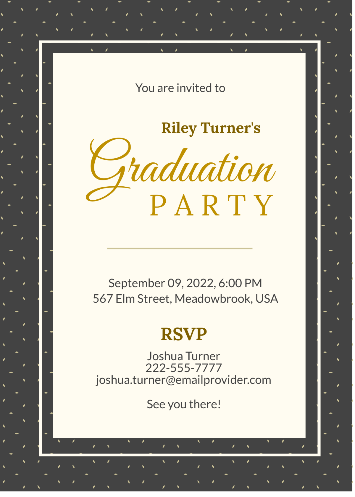 Sample Graduation Invitation