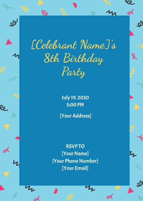 Kid's Birthday invitation
