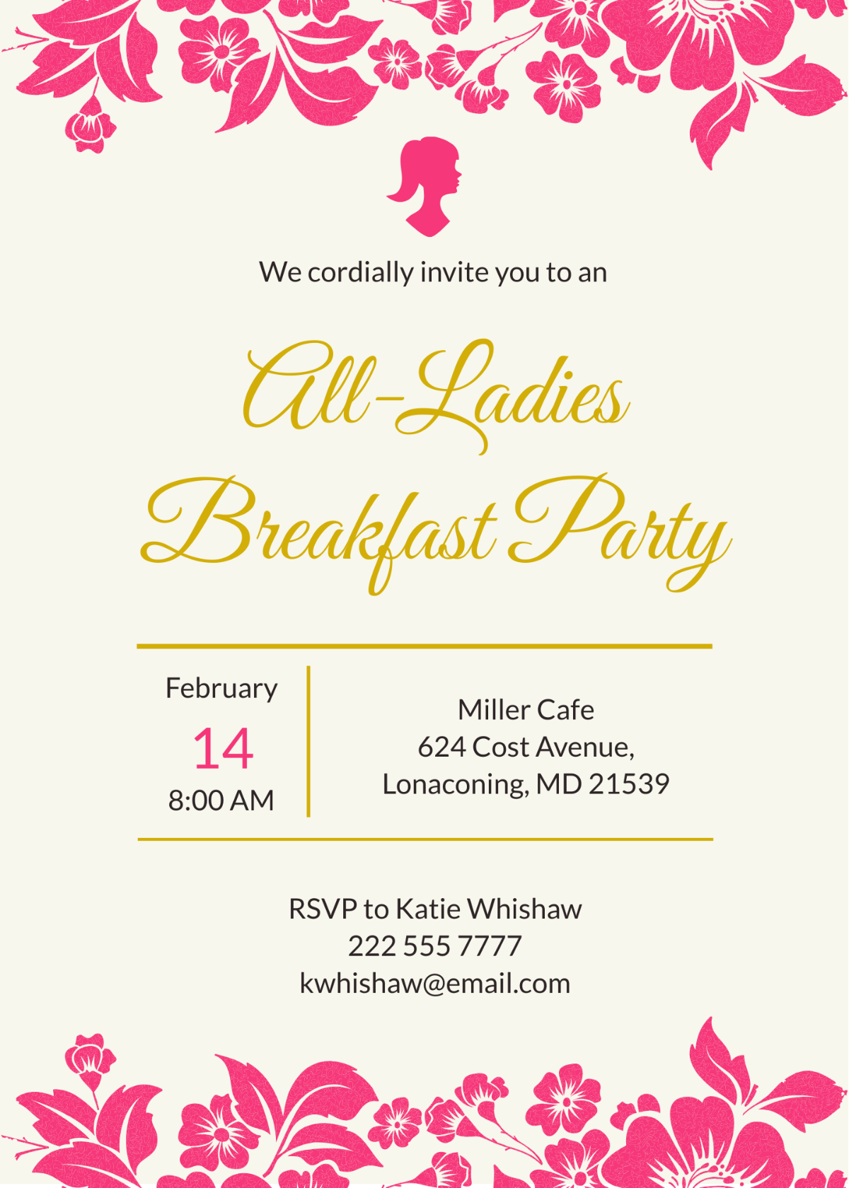 Ladies Breakfast Invitation