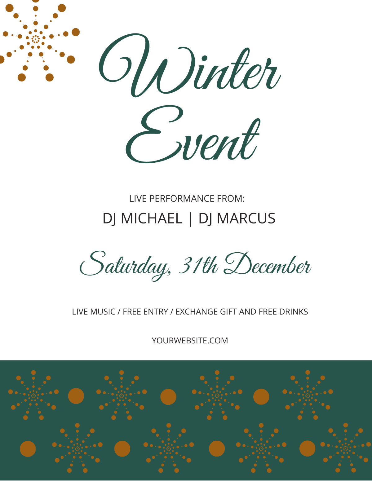 Winter Events Flyer Template Edit Online Download Example
