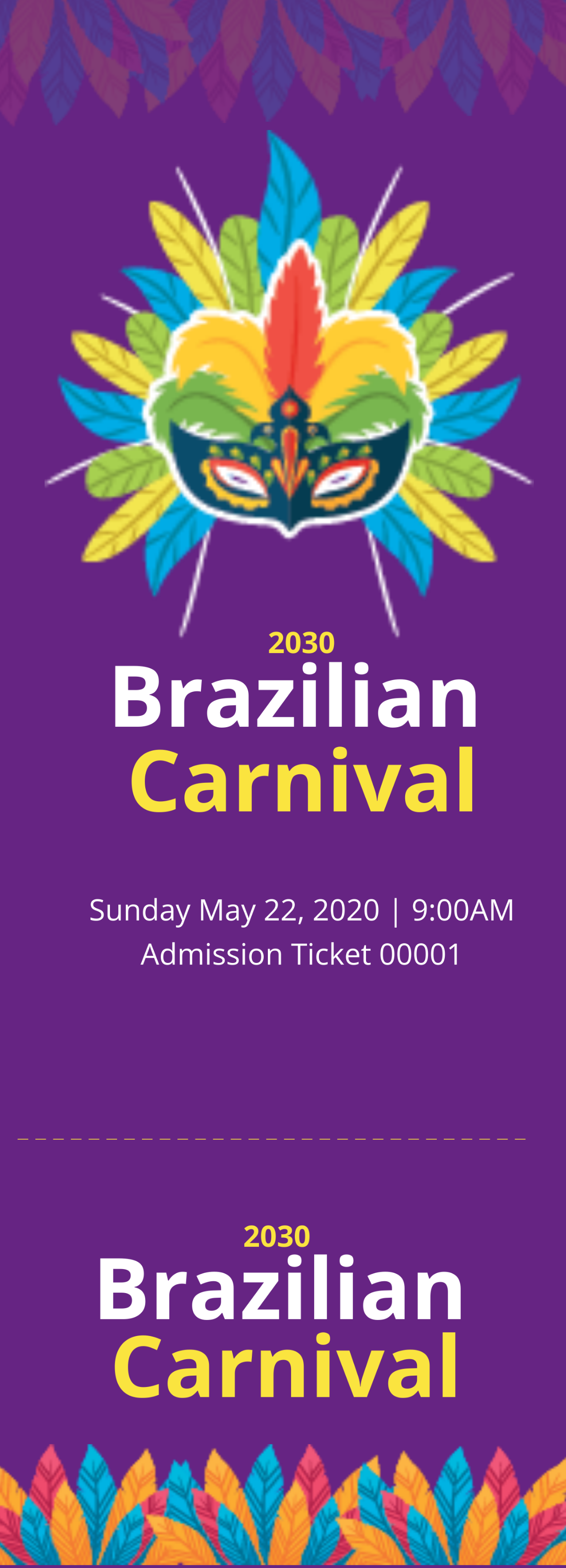 Carnival Admission Ticket Template