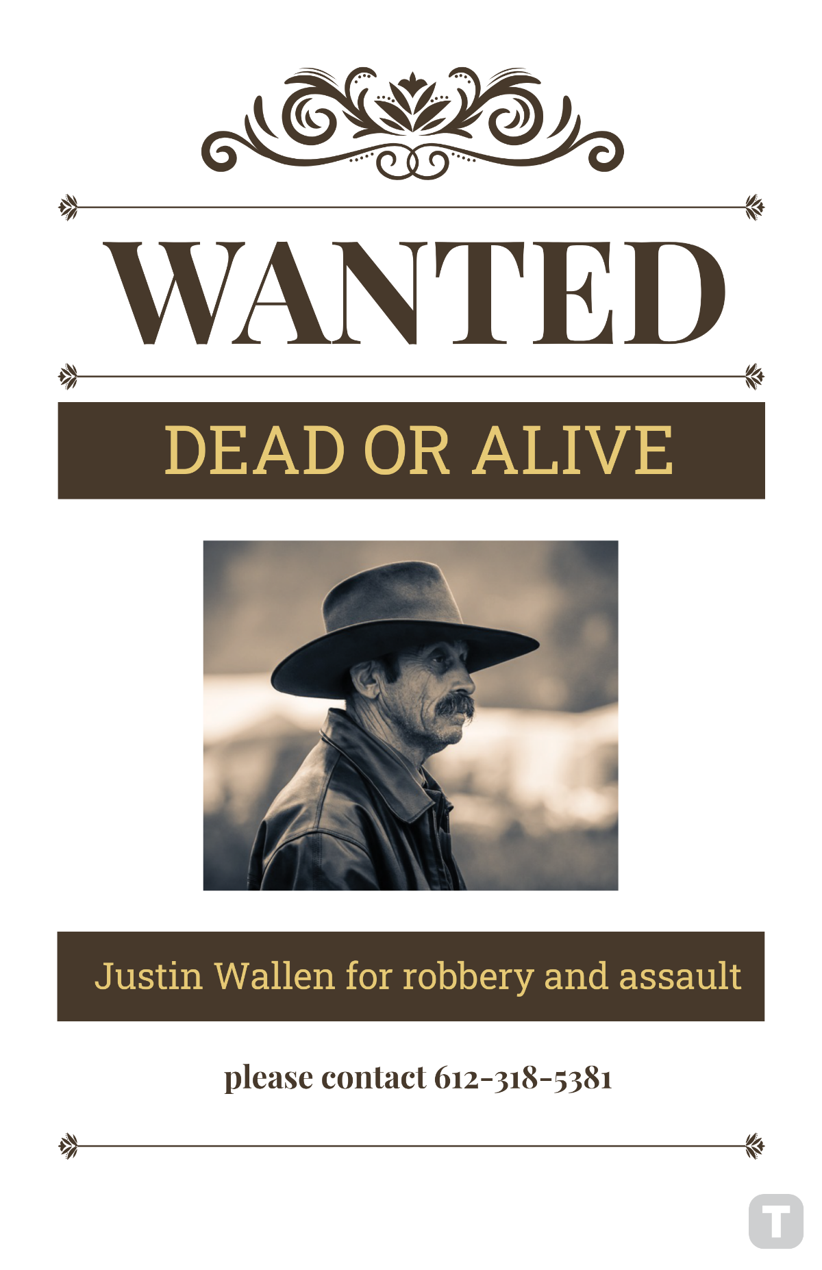 Blank Wanted Poster Template - Edit Online & Download