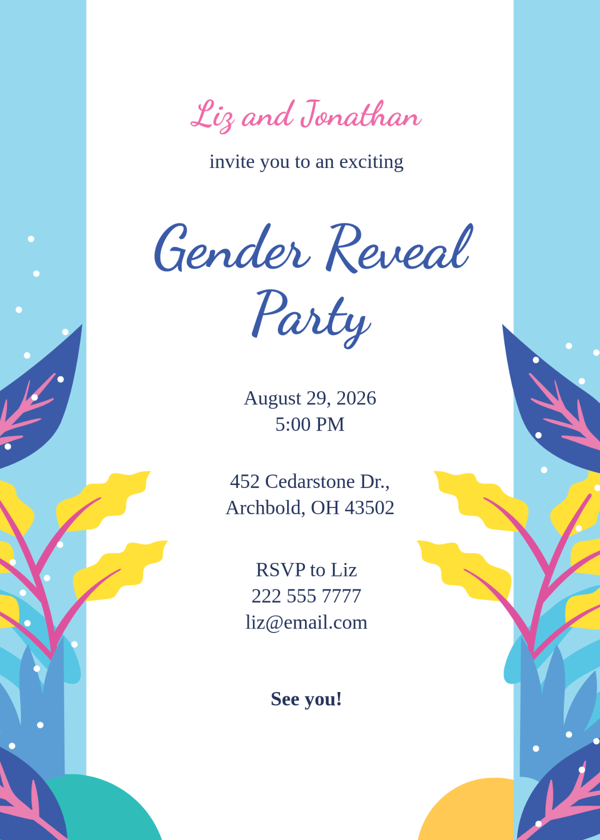 Gender Reveal Invitation