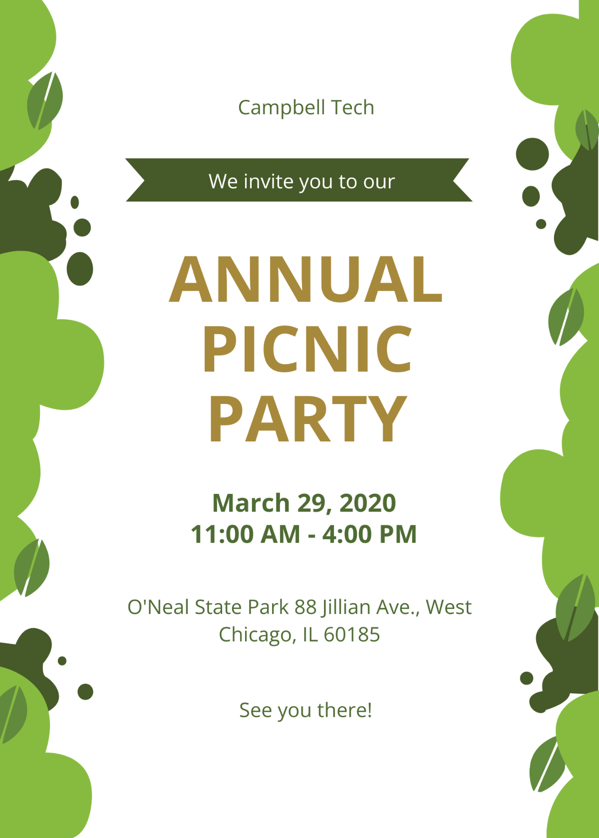 Office Picnic Invitation Template - Edit Online & Download