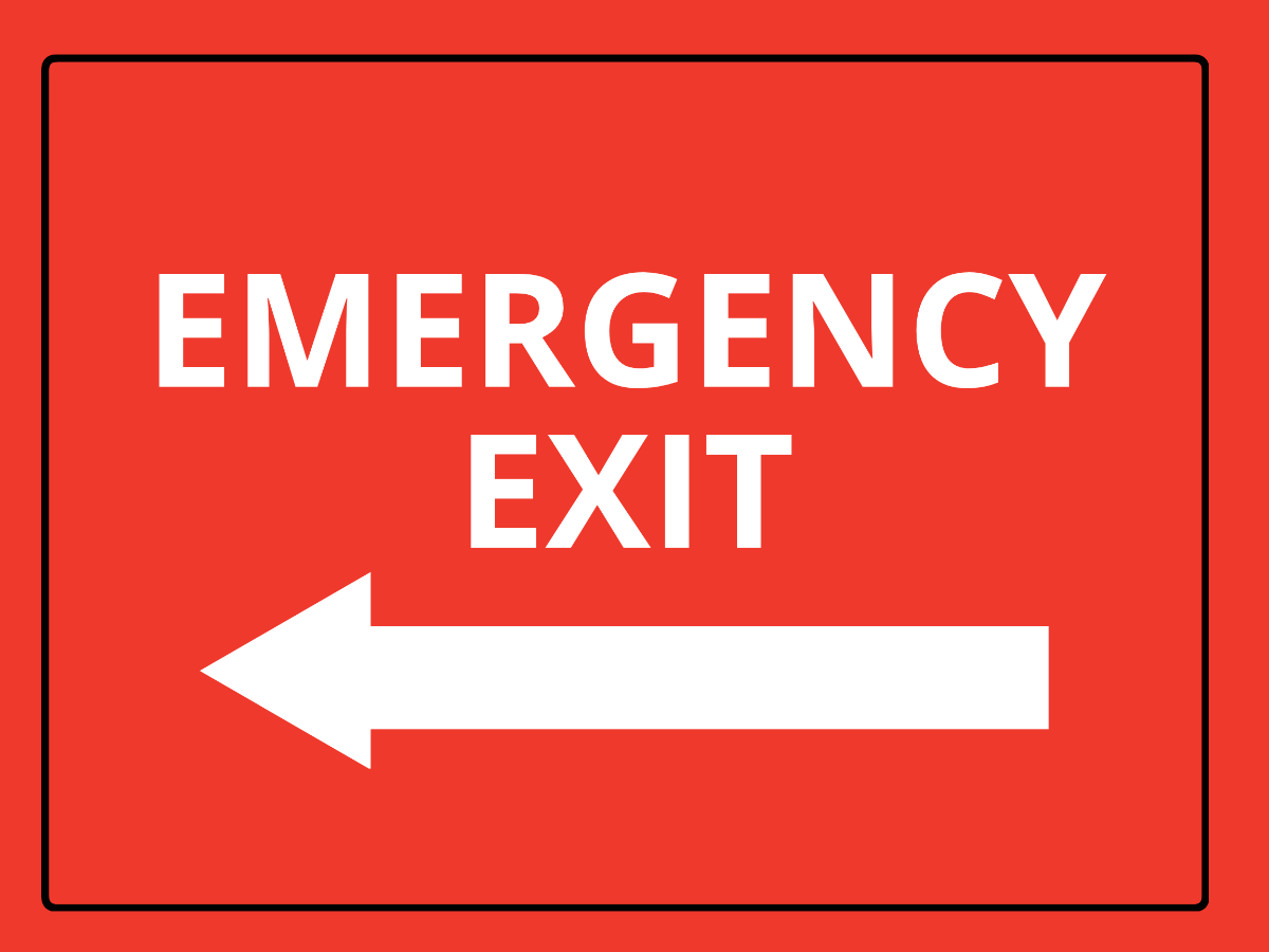 Emergency Sign Template