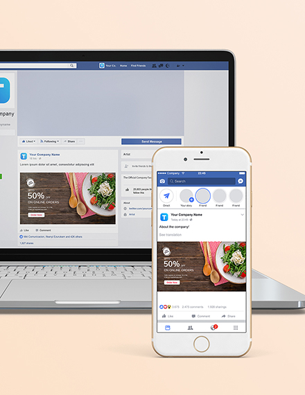 Free Food Restaurant Facebook Ad Banners Template to Edit Online