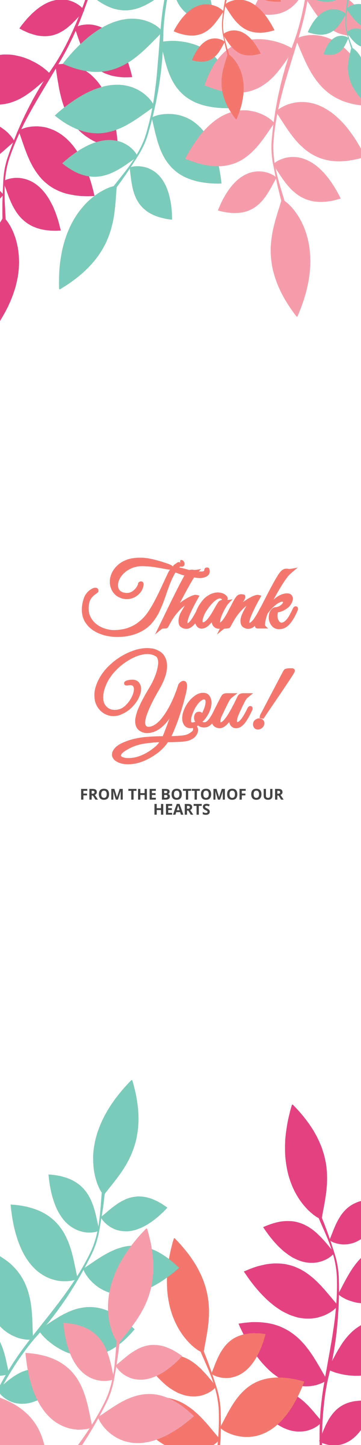 Thank You Bookmark Template