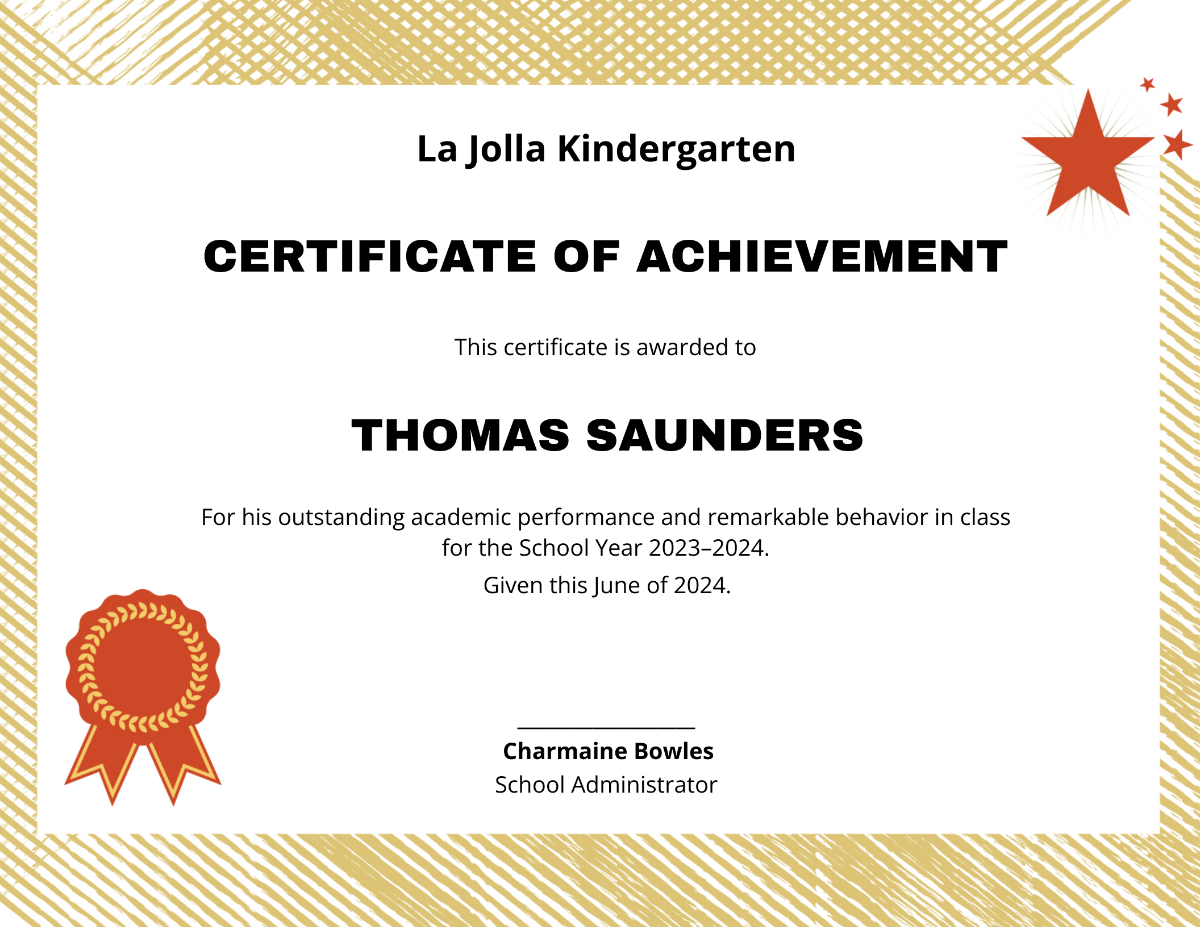 Kindergarten Certificate Template - Edit Online & Download