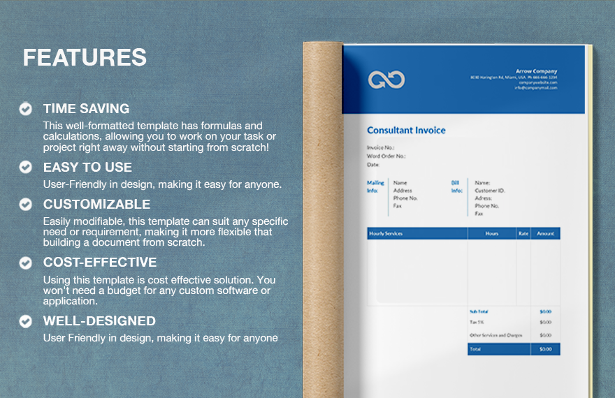 Consultant Invoice Template - Download in Word, Google Docs, Excel ...