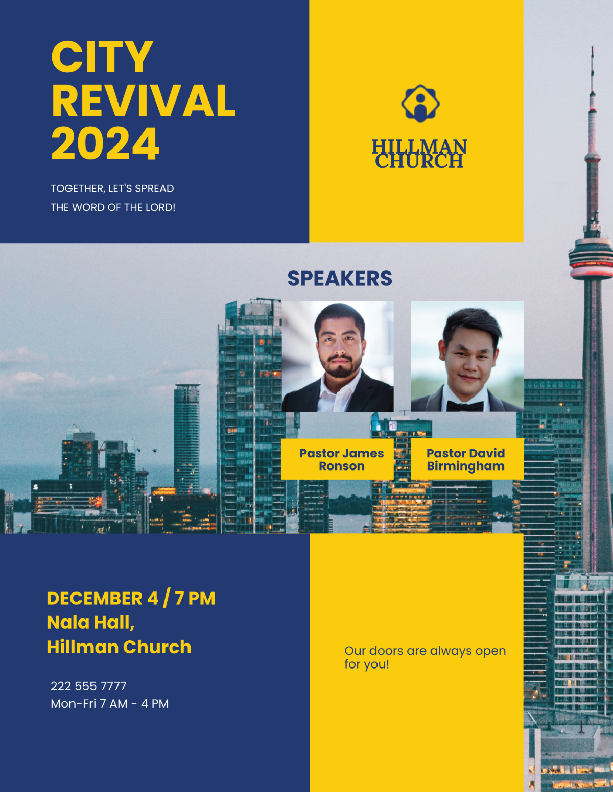 City Revival Flyer Template - Edit Online & Download