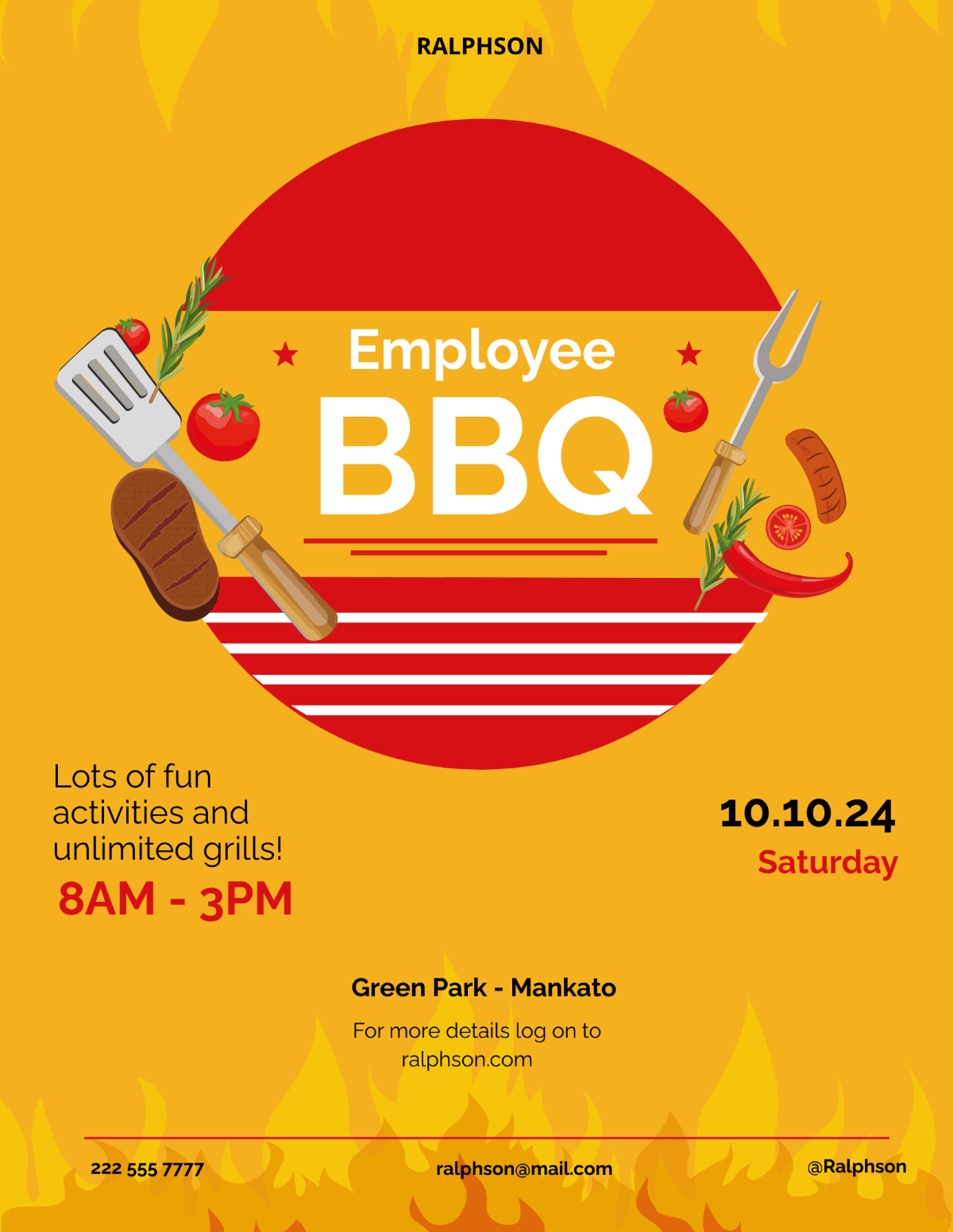 Employee BBQ Party Flyer
