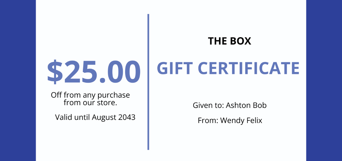 Business Gift Certificate Template - Edit Online & Download