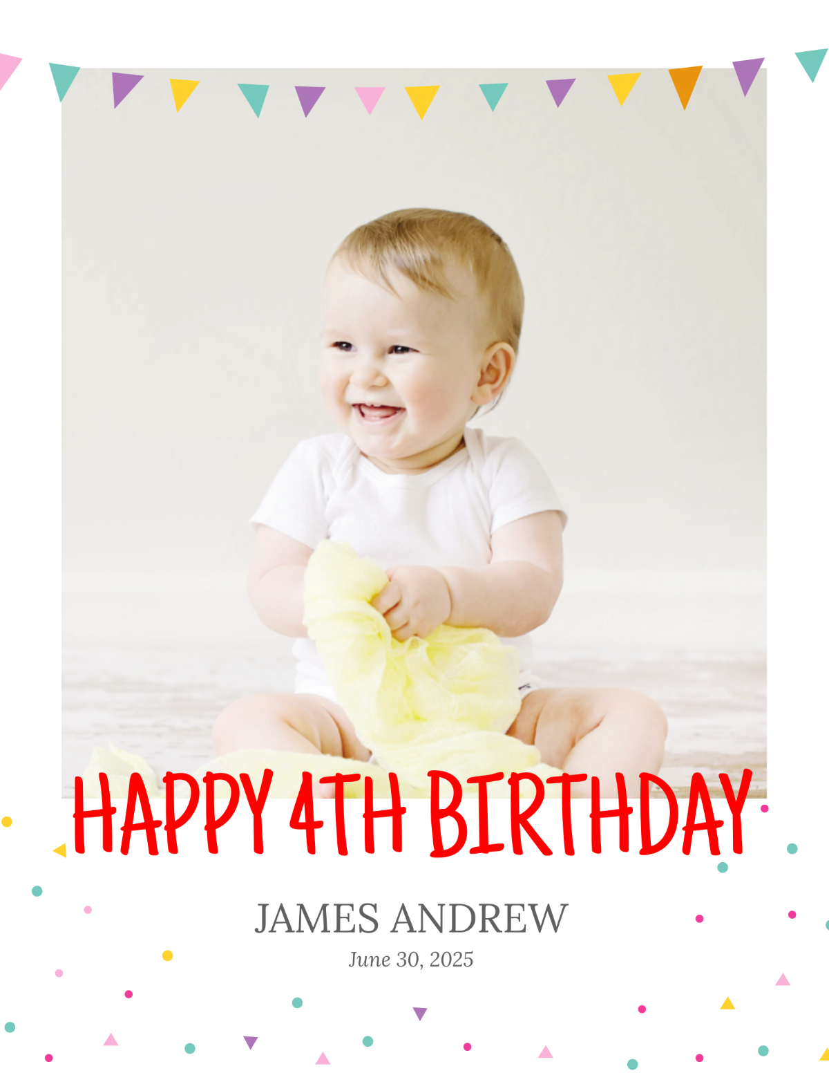 Birthday Photo Book Cover Template