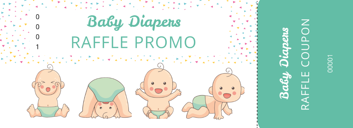 Diapers Raffle Ticket Template