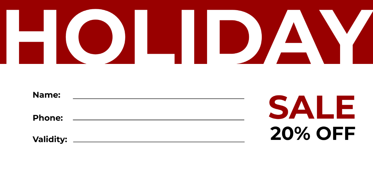 Holiday Gift Voucher Template