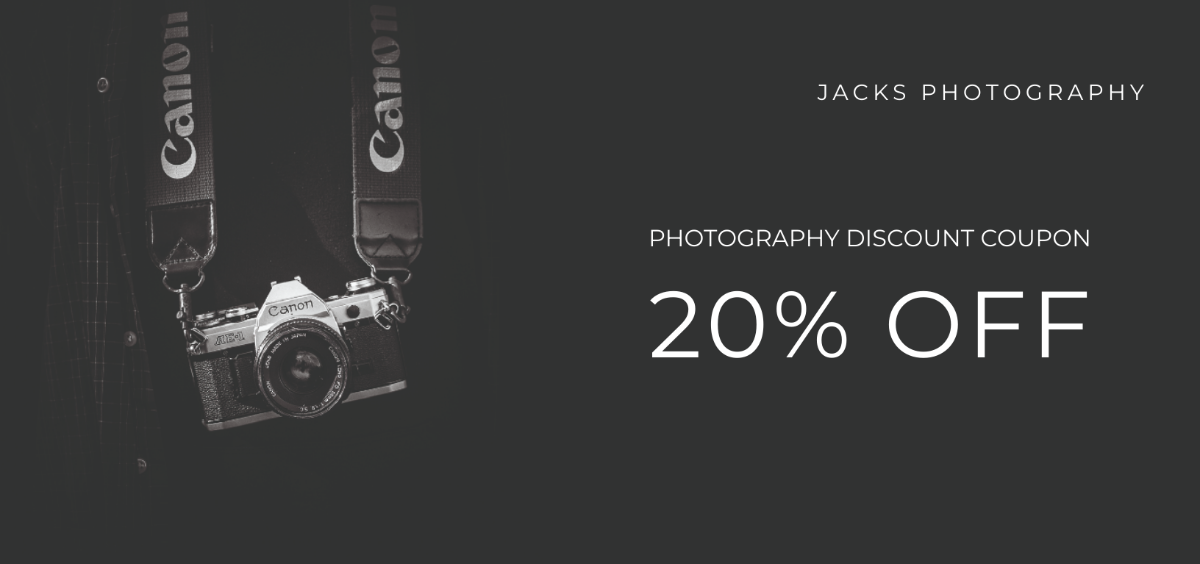 Photography Gift Voucher Template - Edit Online & Download