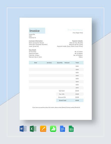 FREE Restaurant Invoice Templates in PDF | Template.net