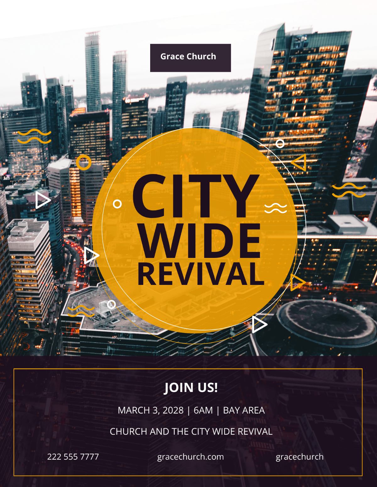 Revival - The City Church Flyer Template