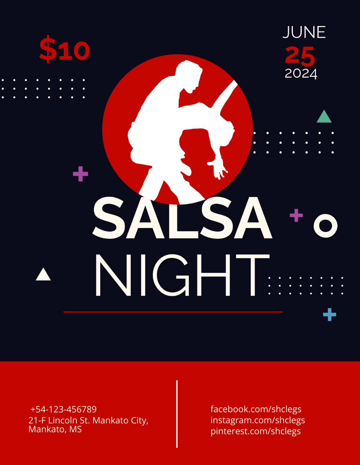 Salsa Flyer Template - Edit Online & Download