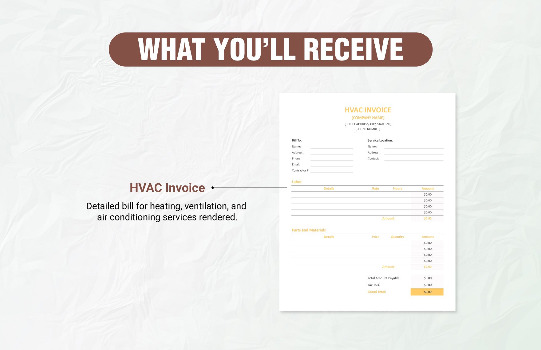 HVAC Invoice Template