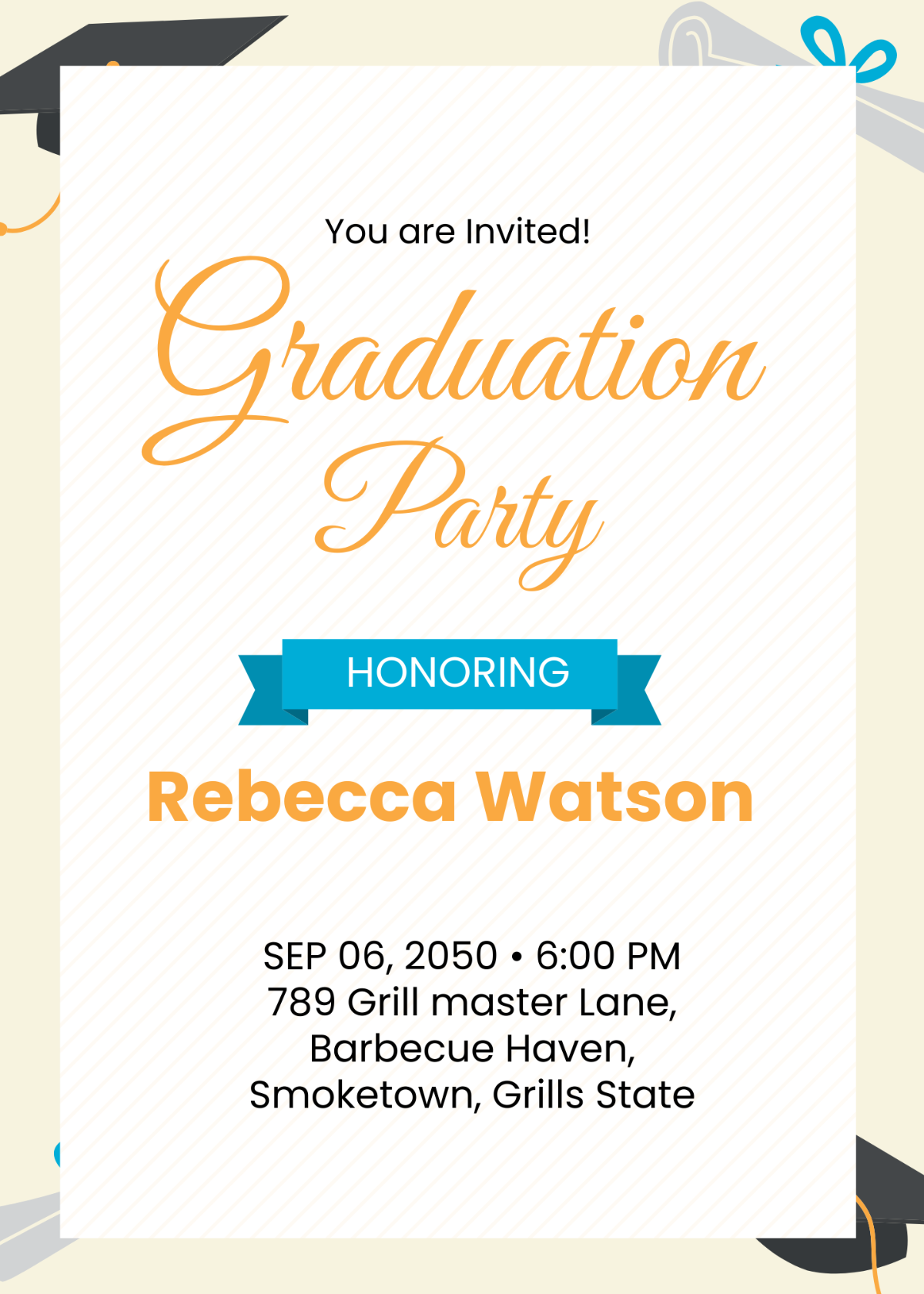 Simple Graduation Invitation