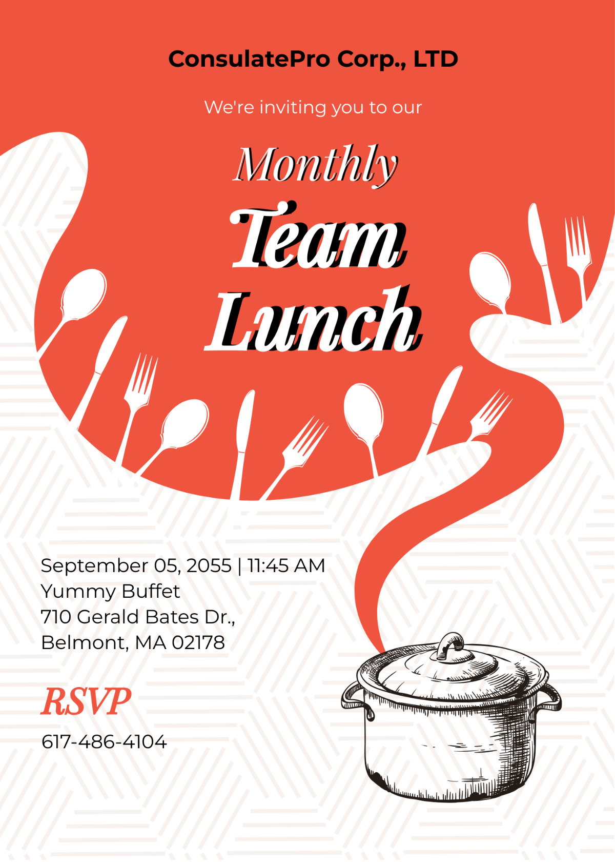 Free Printable Team Lunch Invitation Template