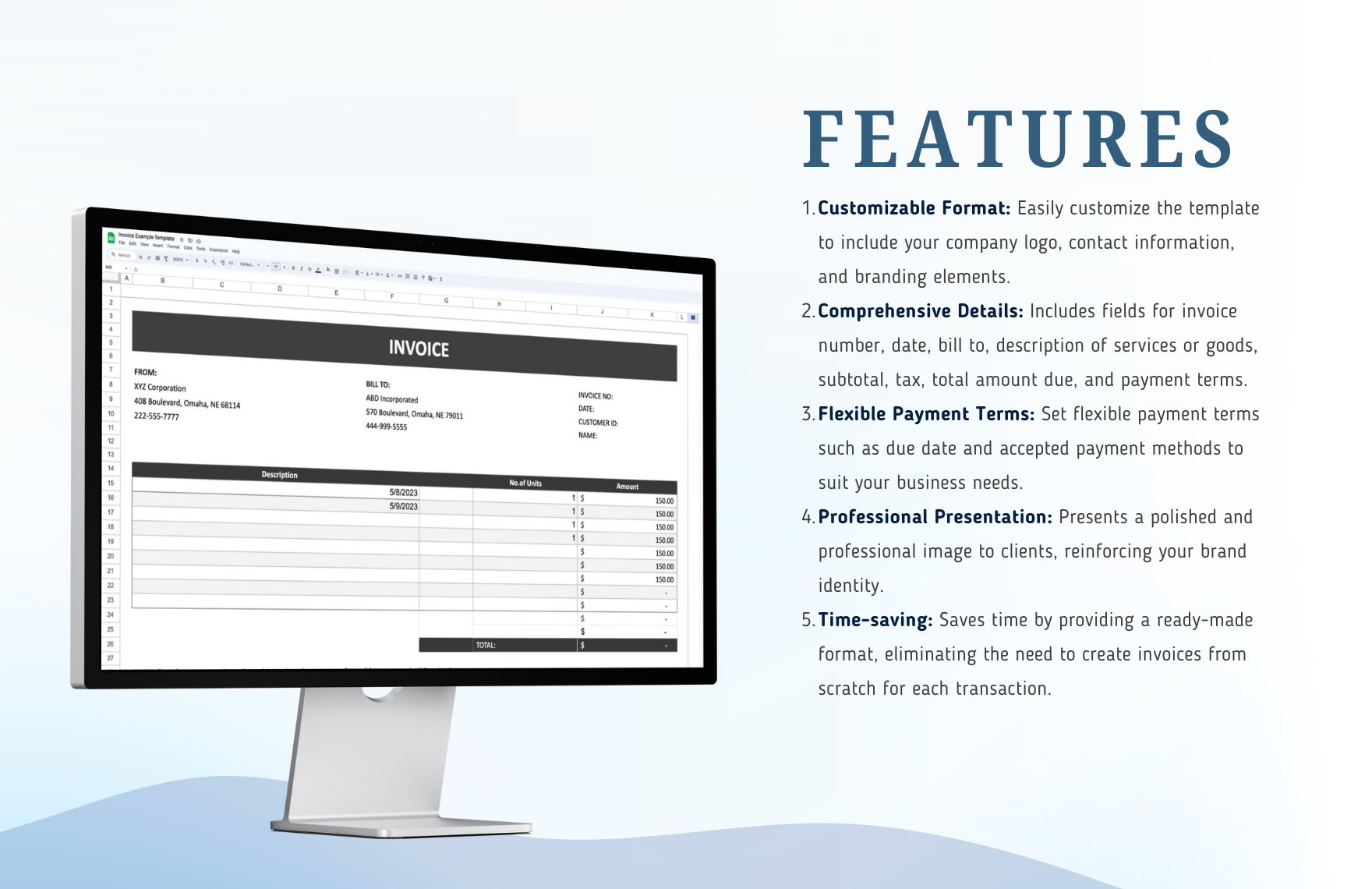 Invoice Example Template