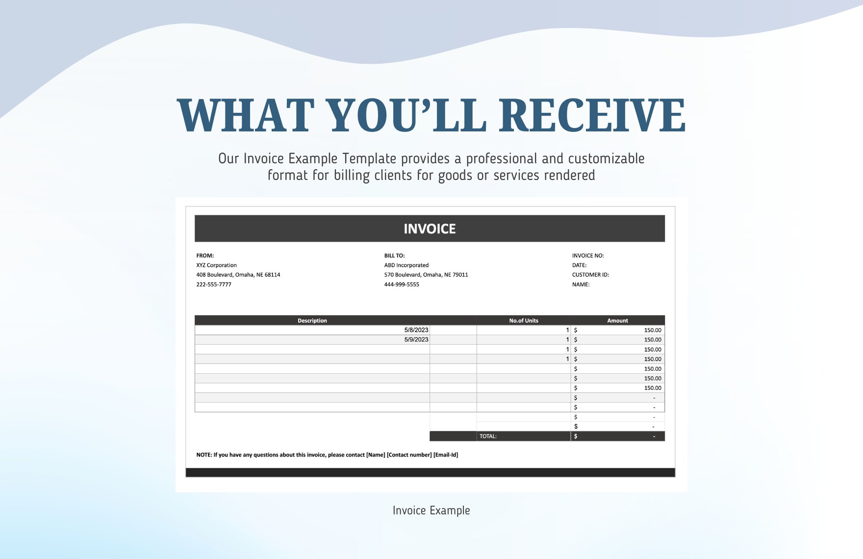 Invoice Example Template