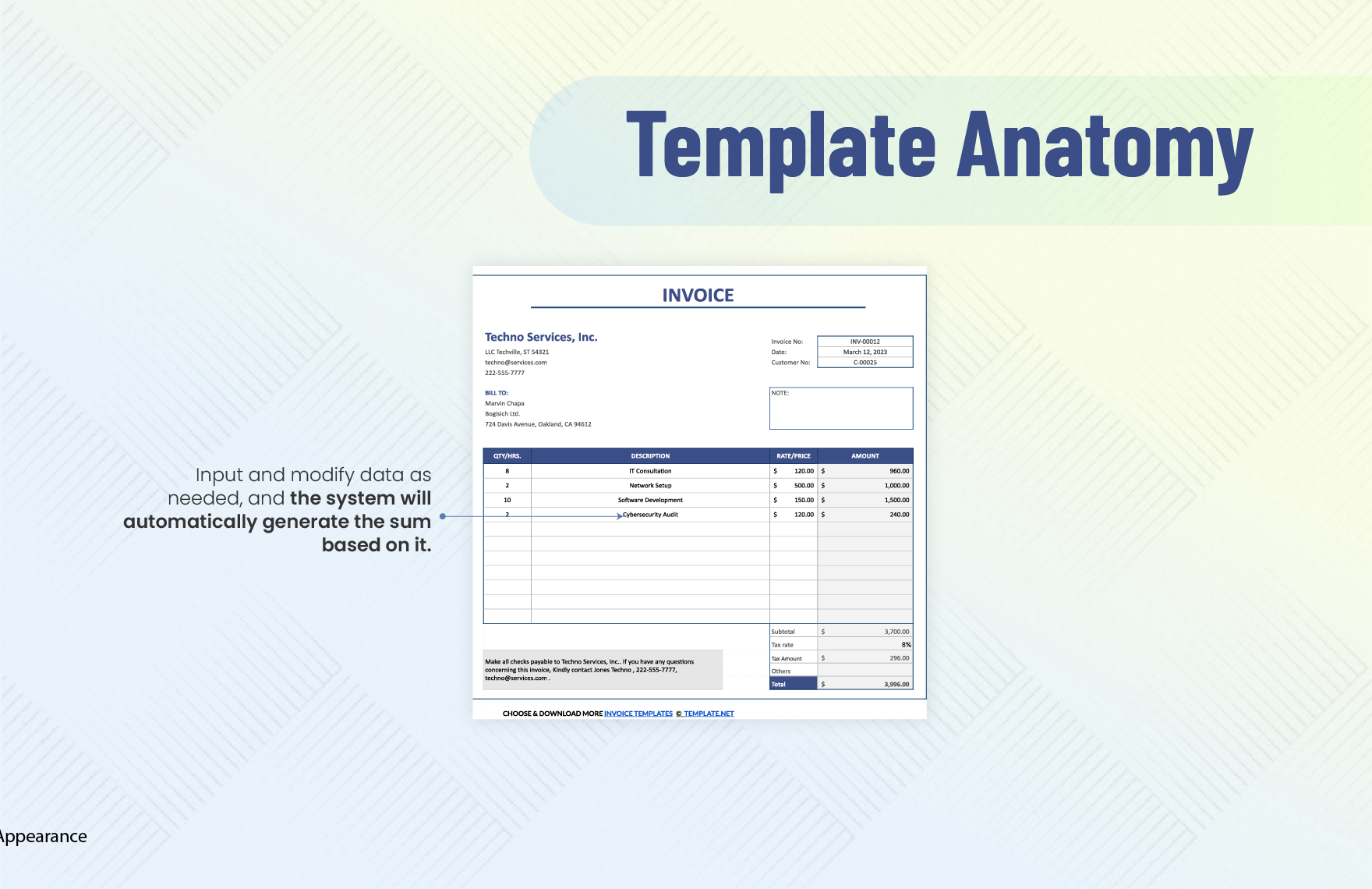Invoice Format Template