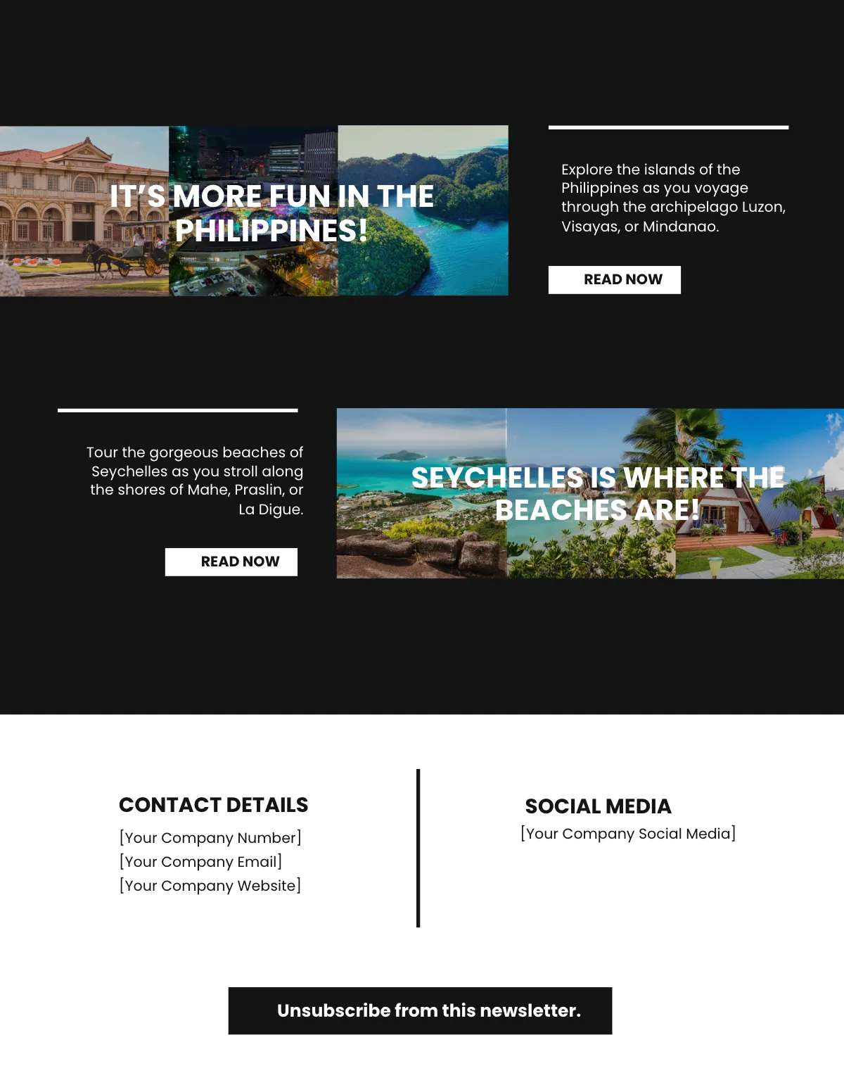 Free Travel Email Newsletter Template to Edit Online