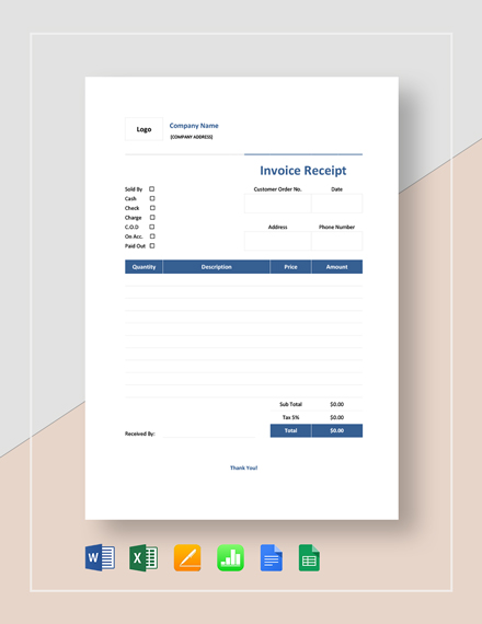 rental invoice template microsoft word