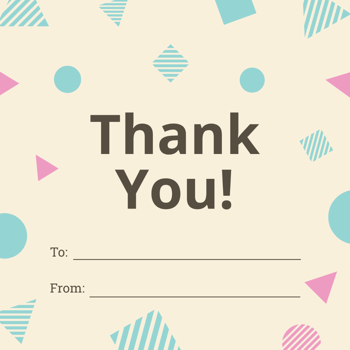 Thank You Gift Label Template