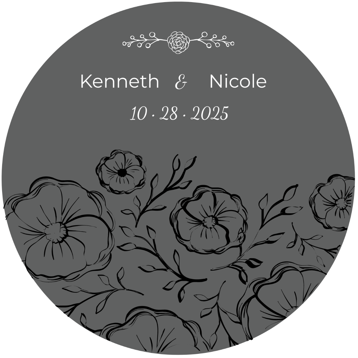 Wedding CD Label Template