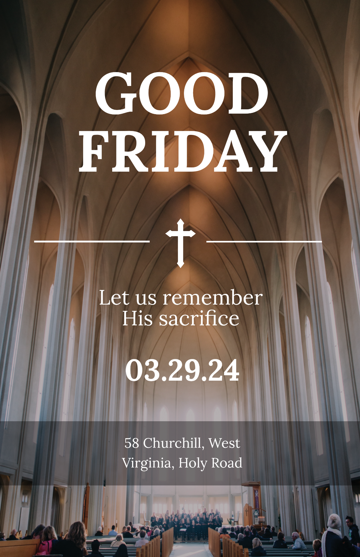 Free A4 Good Friday Poster Template