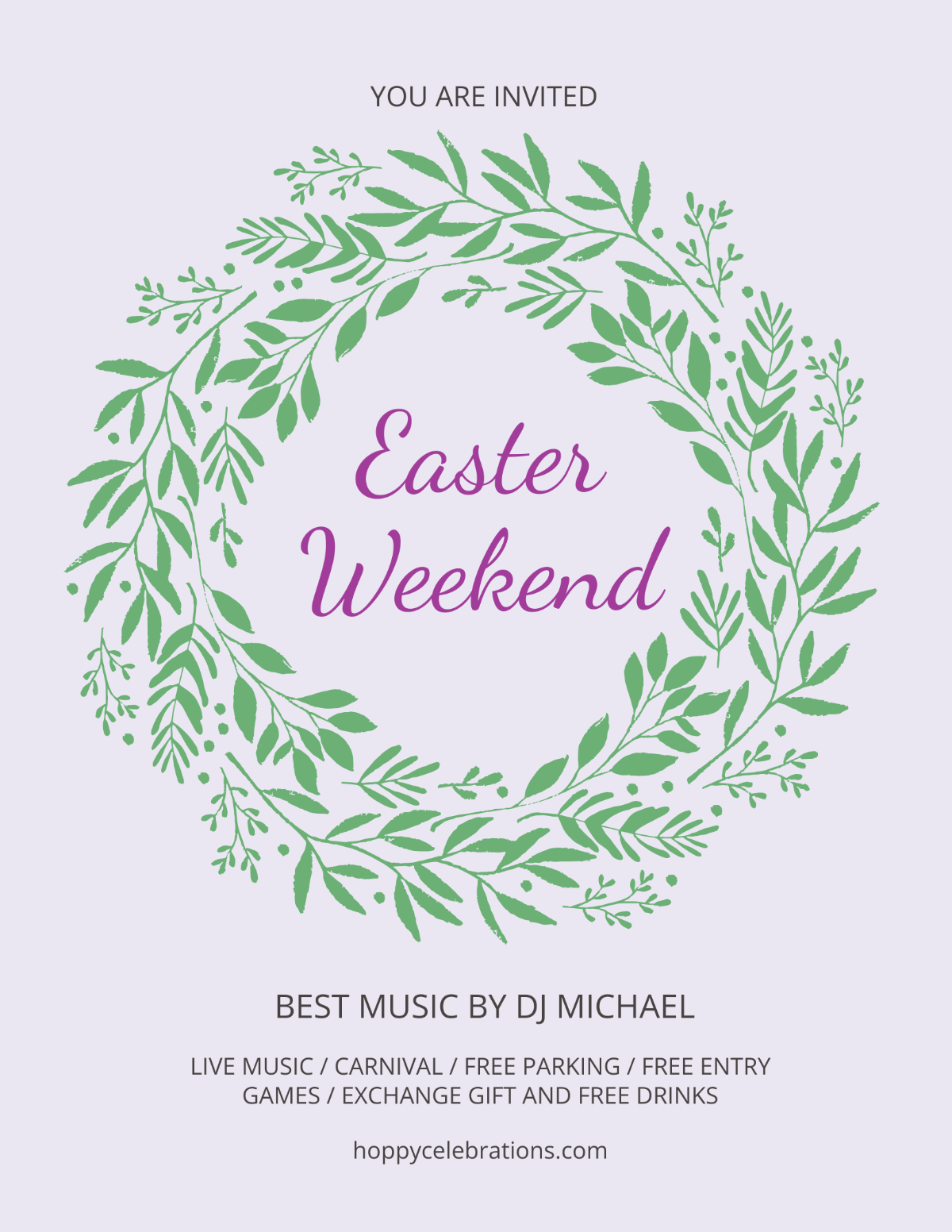 Easter Weekend Flyer Template - Edit Online & Download