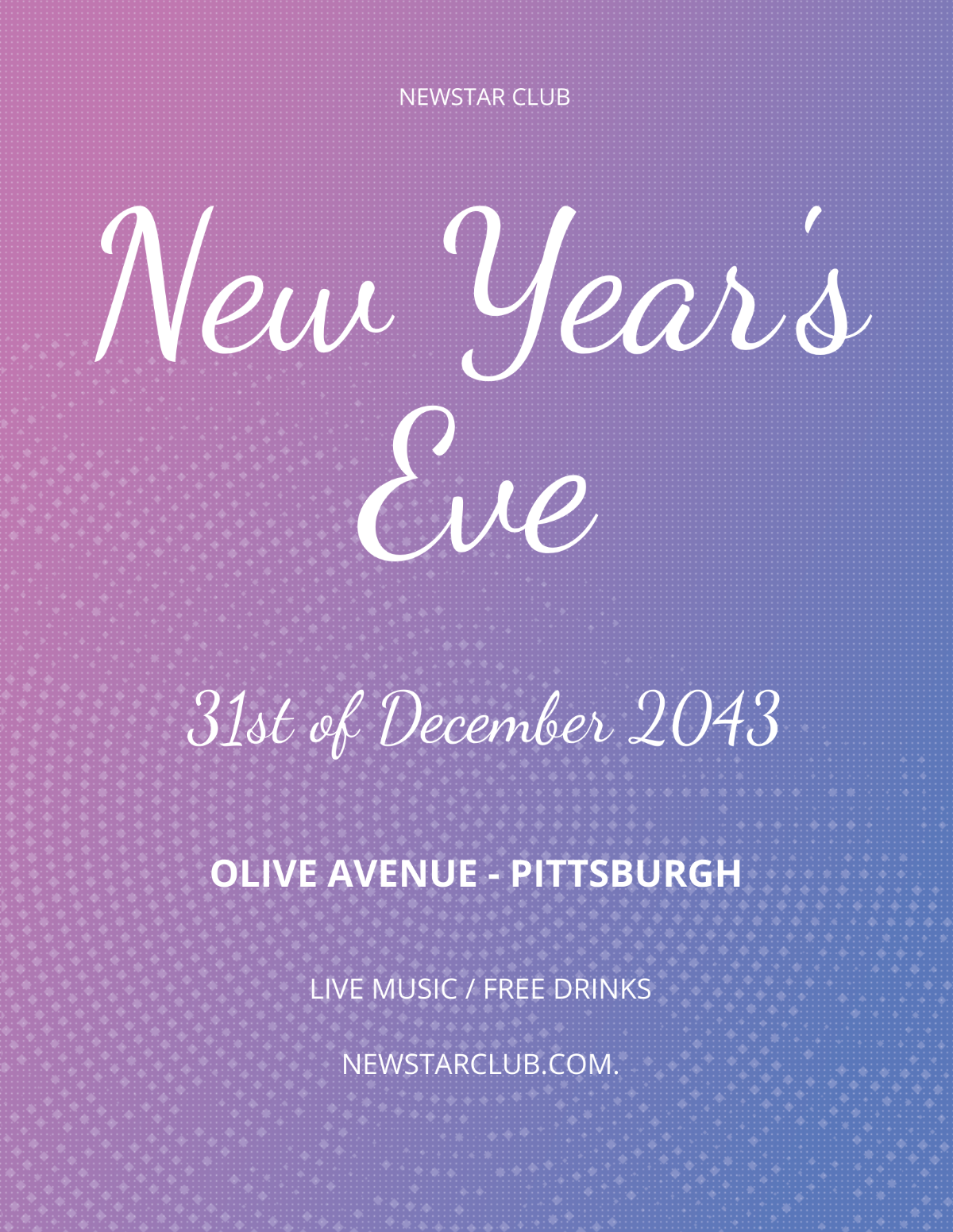 New Year's Eve Flyer Template - Edit Online & Download