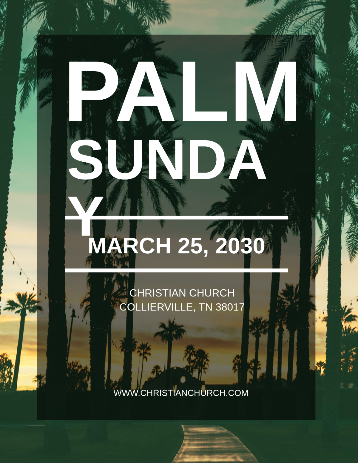 Palm Sunday Flyer Template