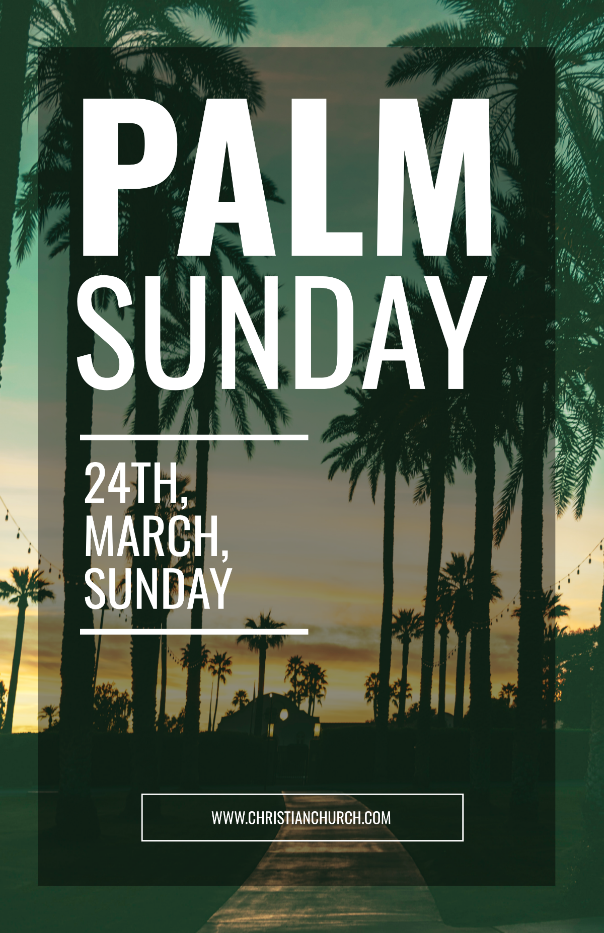 Free Palm Sunday Poster Template