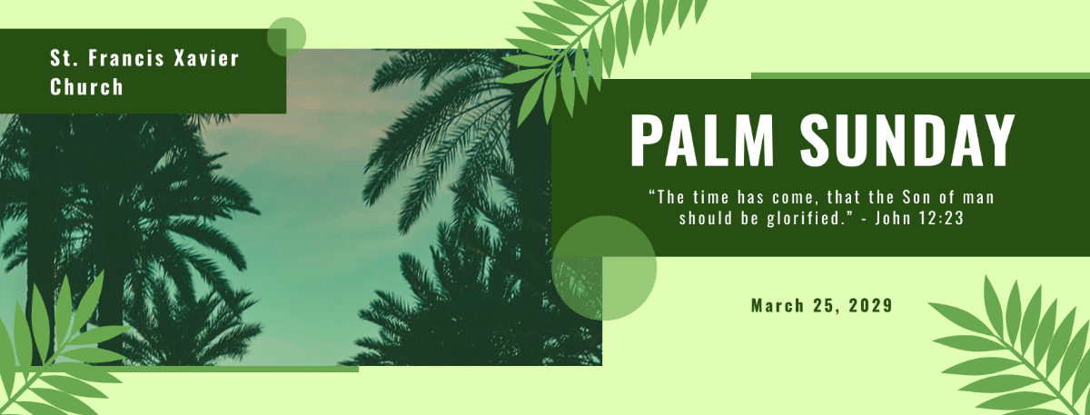 Palm Sunday Facebook App Cover Template