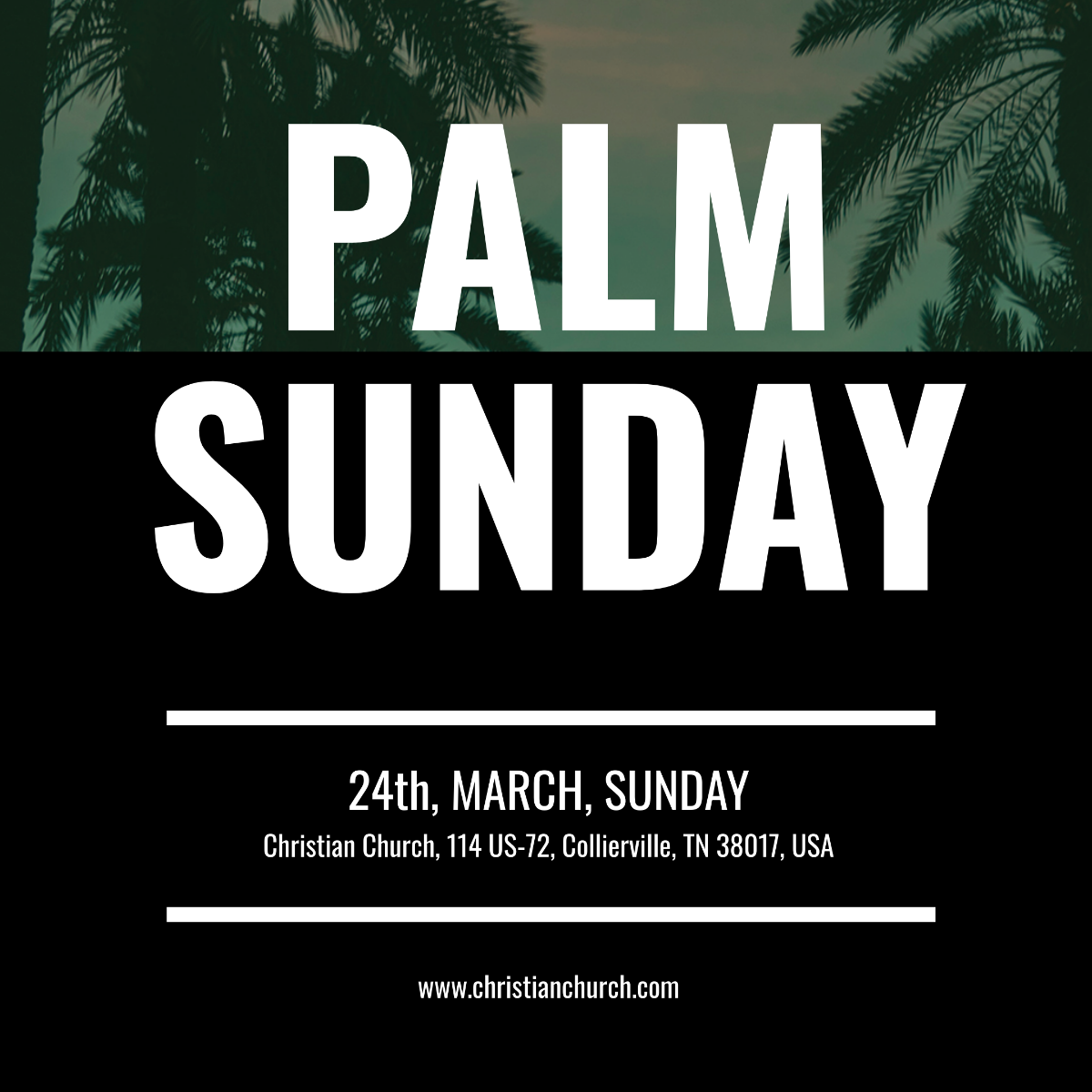 Free Palm Sunday Instagram Post Template