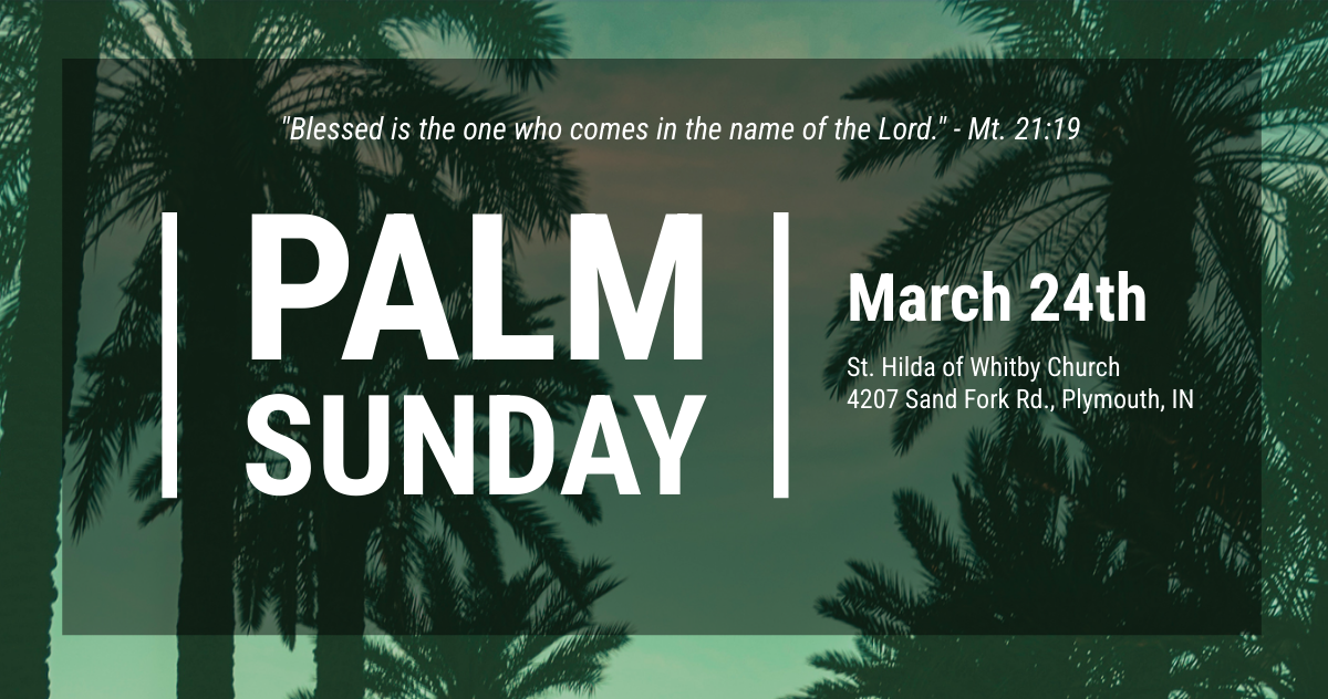 Free Palm Sunday Twitter Post Template